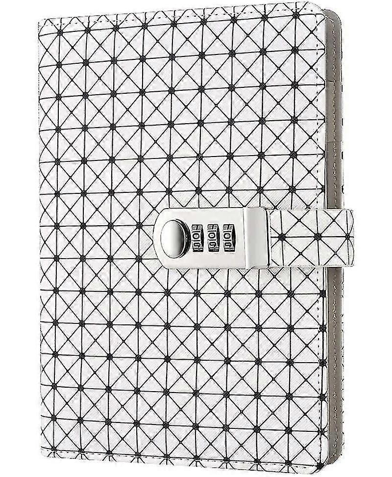 Refillable Leather Book Diary Notebook Notebook Sketchbook Journal Planner Organizer(grid Pattern), A5 Notebook