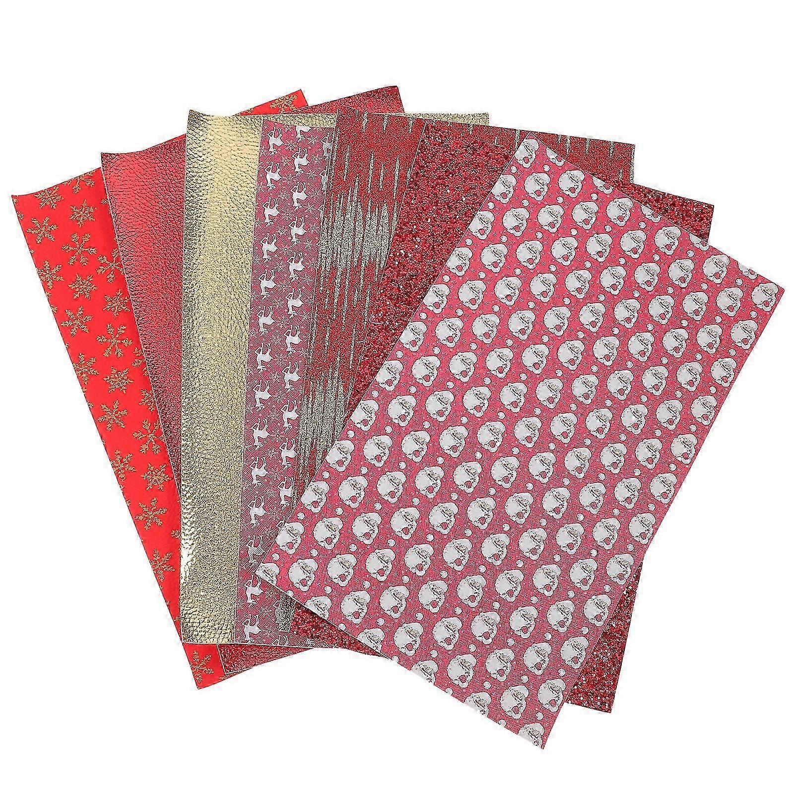 Craft Materials Faux Fabric Christmas Sheet Rectangle Shape DIY Projects 7Pcs