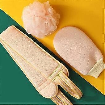3er-Packung natürlicher Luffa-Peeling-Rückenschrubber für Duschset (groß), Luffa-Schwammpads und Körperschwammschrubber, Tiefenreinigung und Belebung Ihrer Haut,