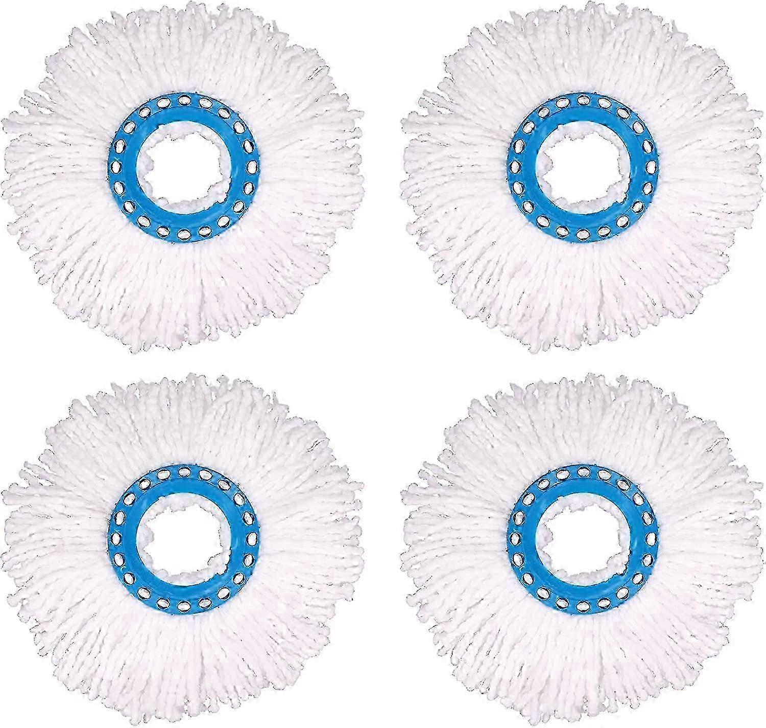 ZWS-4Pcs Microfiber Round Replacement Mop Heads,360 Rotation(Diameter 16cm)