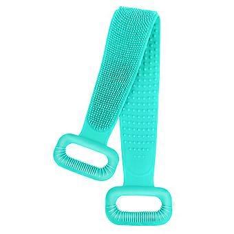Silicone Shower Towel Bathing Strap for Body Exfoliating 3Pcs Green