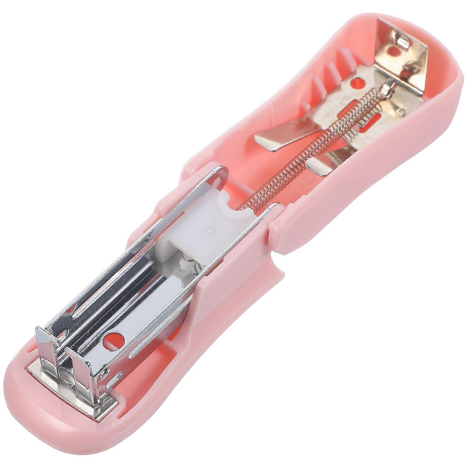 Pink Mini Stapler Hand Stapler for Office Use 1Set Professional