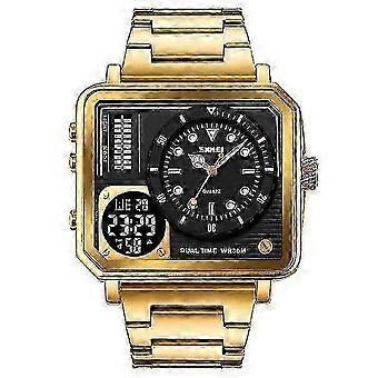 SKMEI 2025 Quadrato Quarzo Orologi Da Uomo Pieno Acciaio Leggero Impermeabile Orologio Business Digital Sport Mens Orologio Da Polso 1335 reloj hombre
