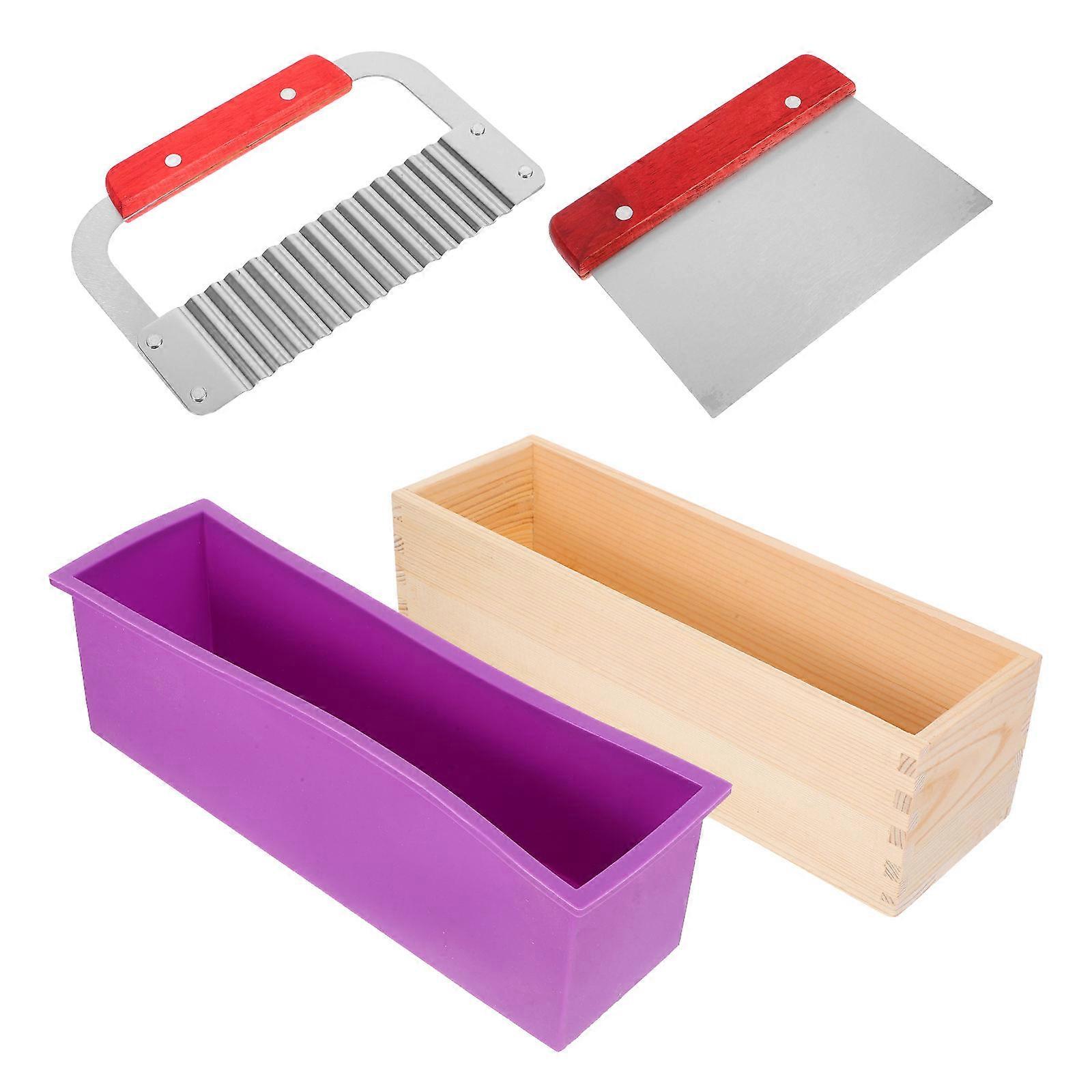 1 Set Creative Silicone Soap Molds Kit Flexible Rectangular Soap Loaf Mold