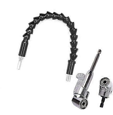 Right angle drill bits and flexible angle extension kits