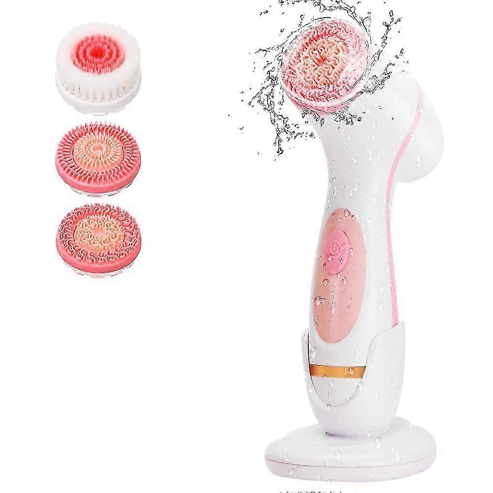 Cleansing Device, Waterproof Dual-Rotation Face Scrubber A