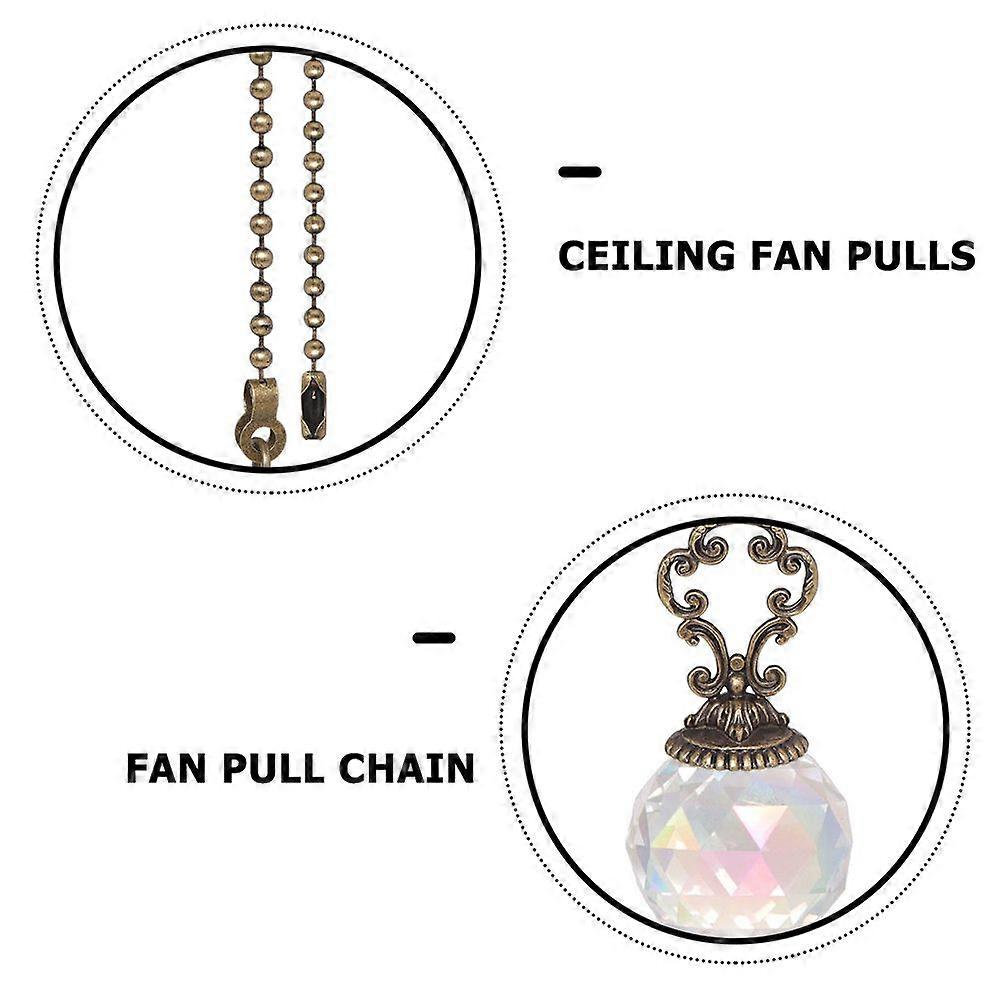2pcs Ceiling Fan Chain Extender Ceiling Fan Pull Chain for Ceiling Light Fan