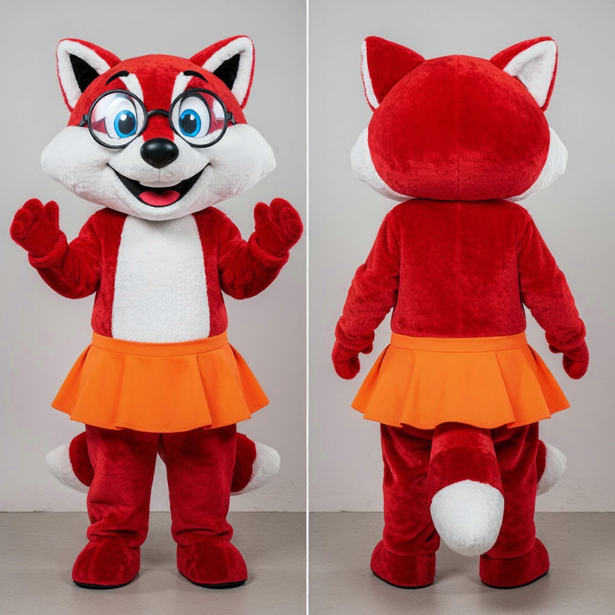 MASTICOT Red Velvety Grinning Badger Mascot
