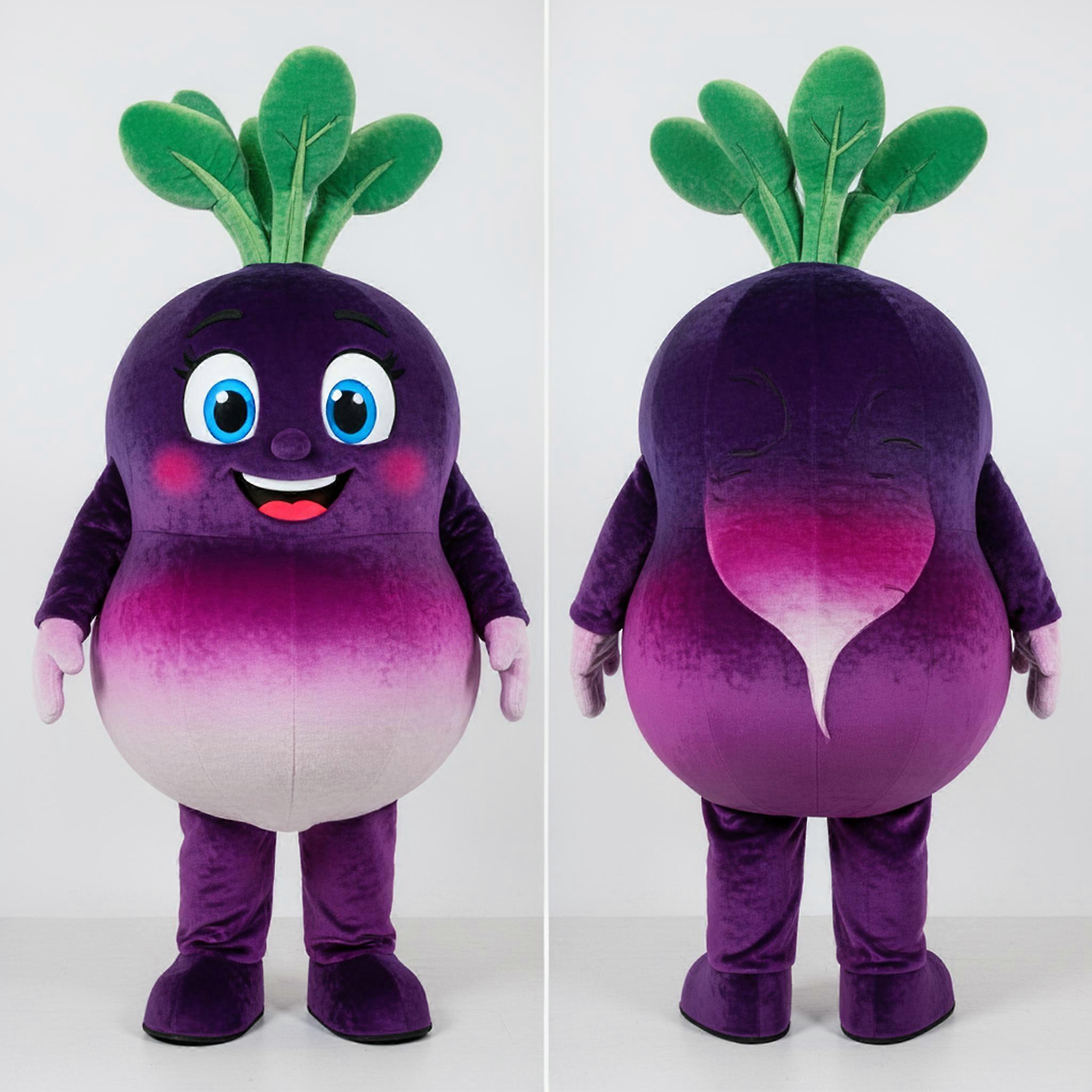MASTICOT Navy Green Rounded Radish Mascot