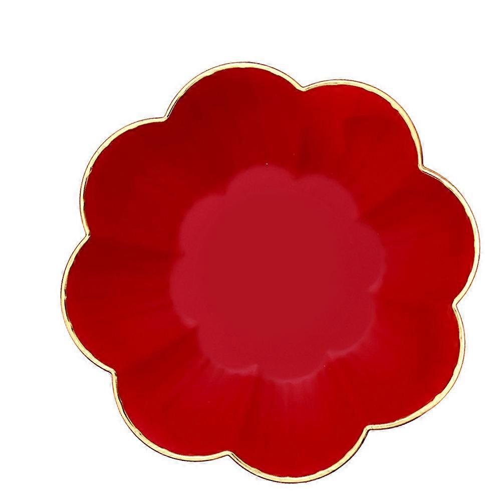 Festive Snack Serving Tray Red Wedding Decorative Tray