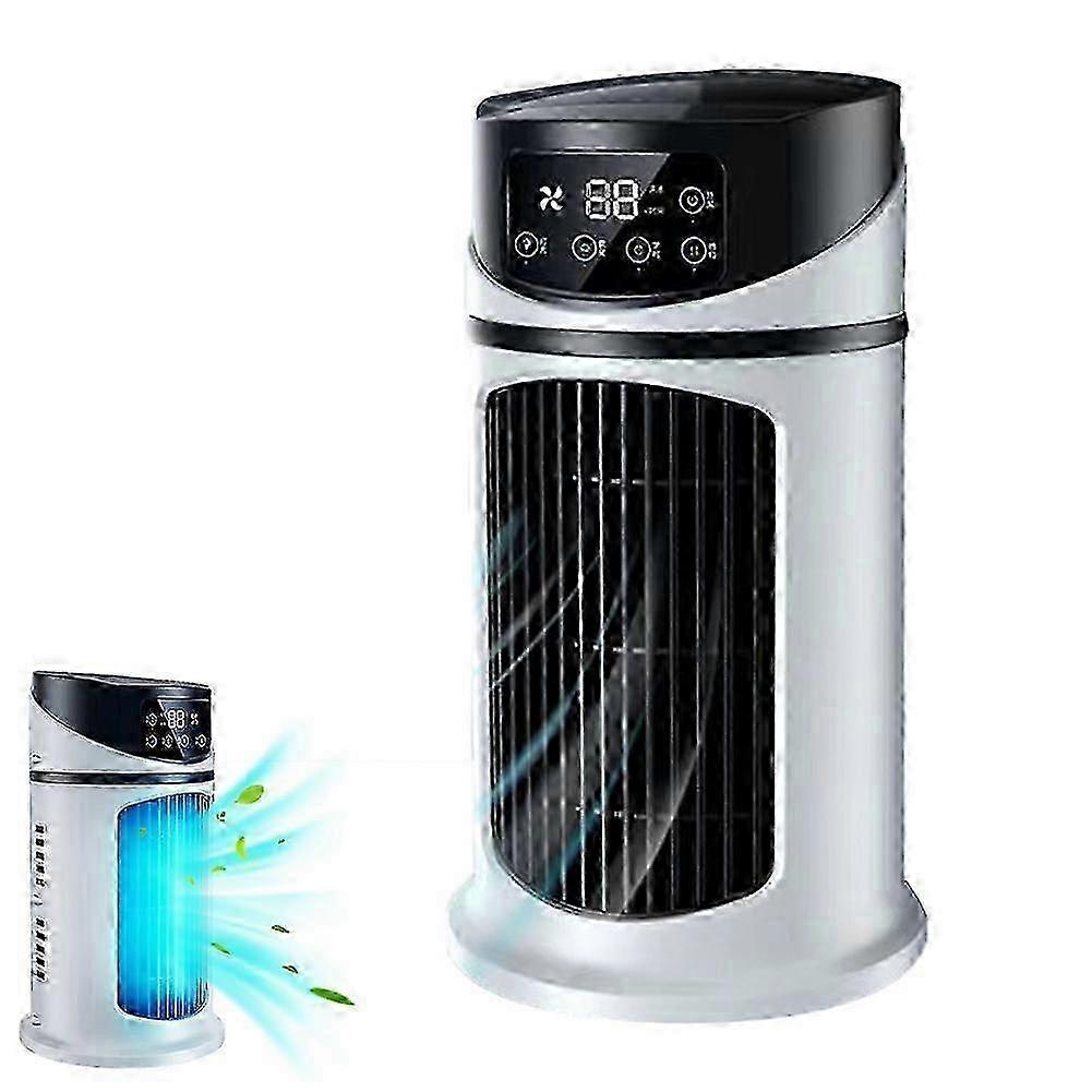 cold air conditioning fan with evaporative cooling