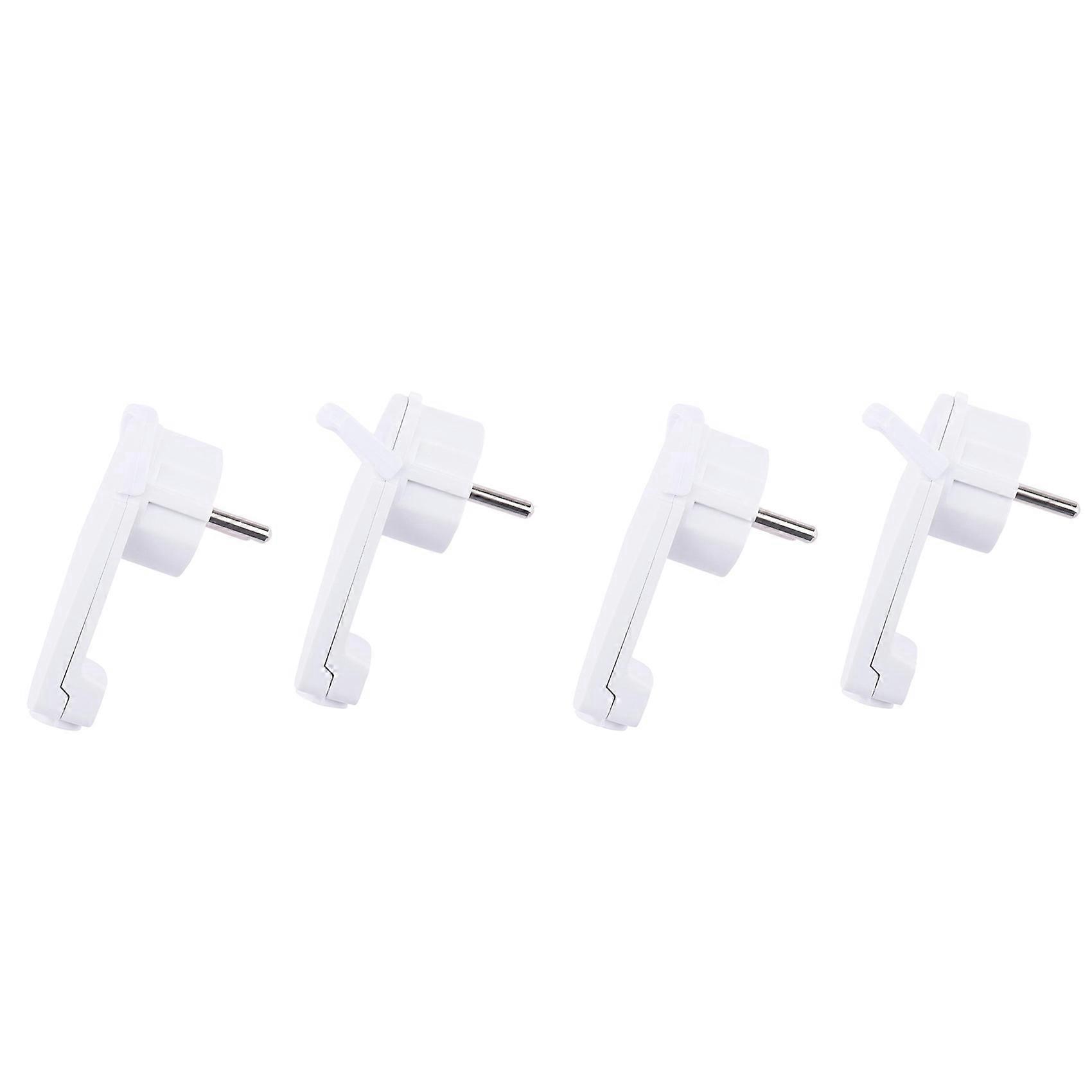 4pcs White Schuko Angled Plug Flat, Schuko Flat Plug 250 V (16 A), Schuko Plug, Schuko Plug Flat, Eu Plug
