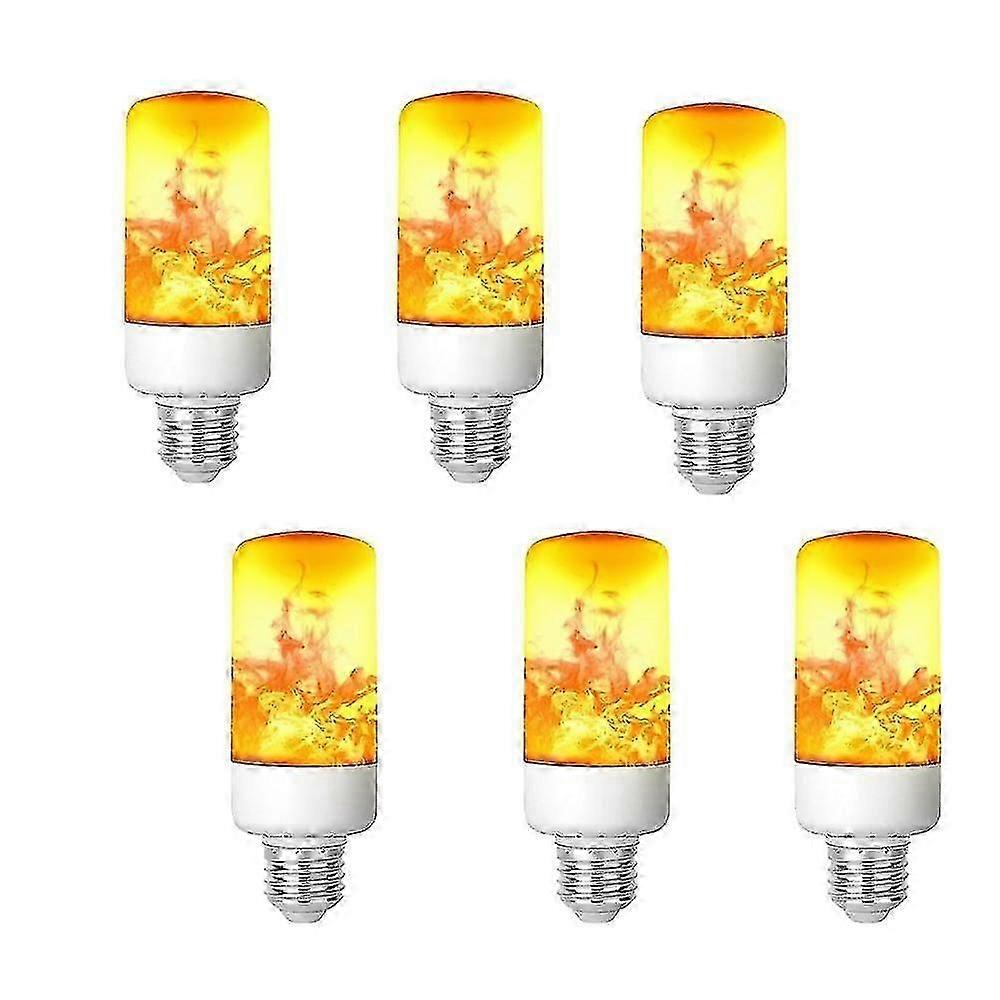 LED Flame Effect Fire Light Bulb E26-E27 Base 4 Modes with Upside Down Effect Halloween Christmas At