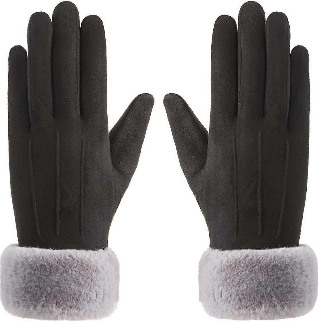 Elastic Cuff Stretch Fit Touchscreen Thermal Gloves