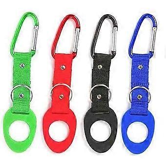 Portable Silicone Water Bottle Buckle,Convenient Carrying Drink Clip Hook Holder with Carabiner Attachment & Key Ring for Outdoor Activities Bike Camp