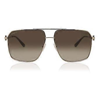 Salvatore Ferragamo SF 238S 717 Full Rim Shiny Gold Men Pilot Sunglasses UV3 Original