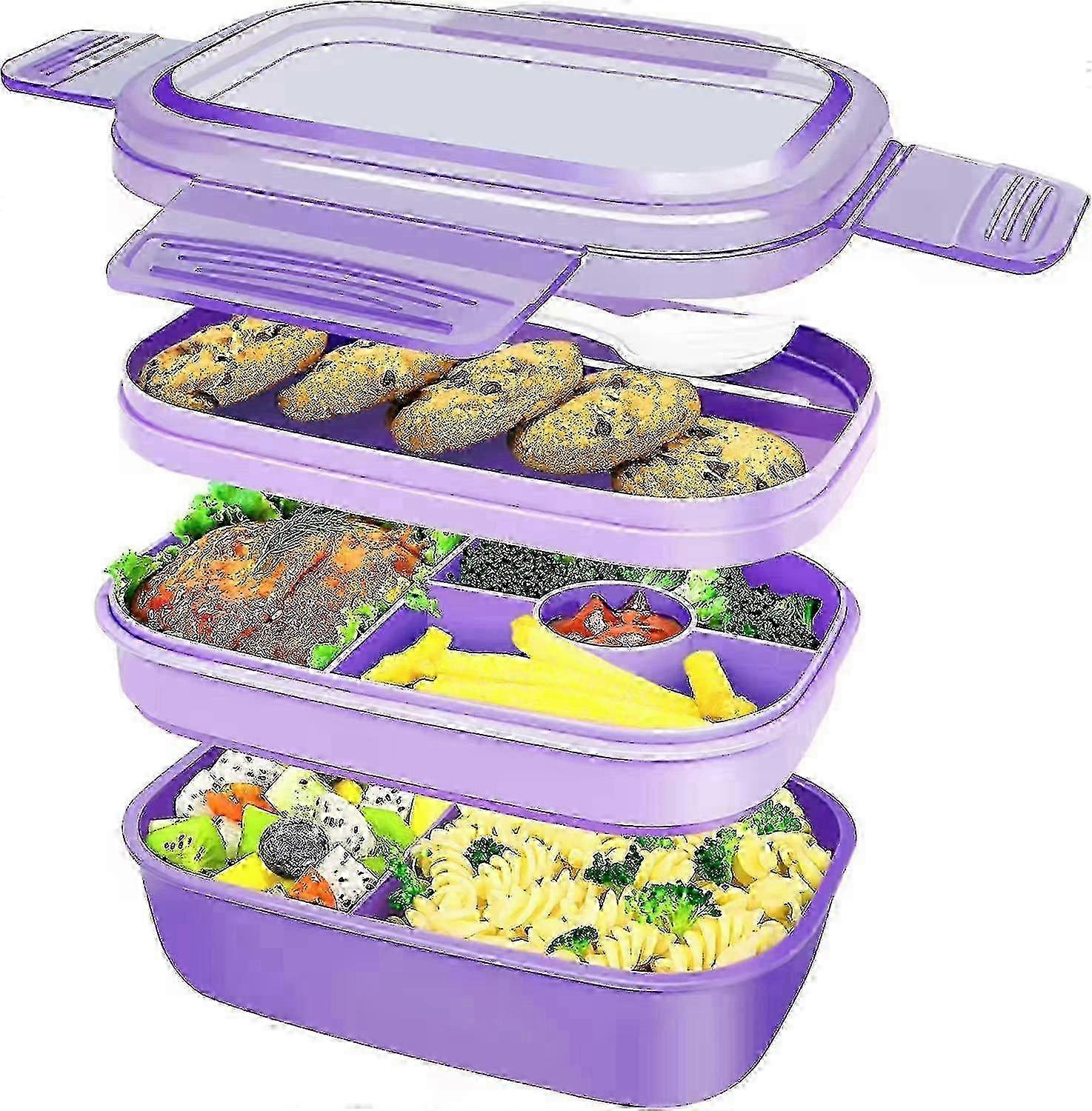 Microwave-Safe 3-Section Kids Lunch Box