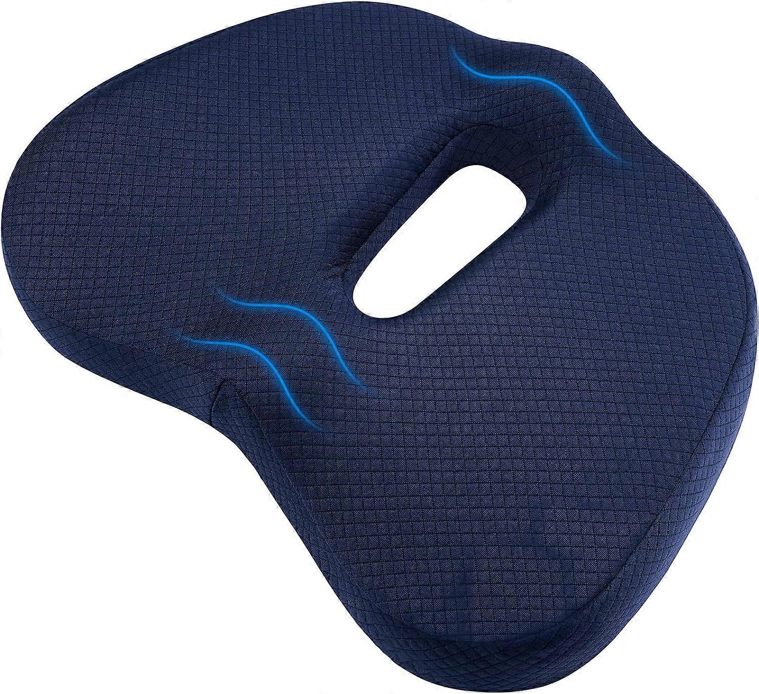 Supportive Ergonomic Breathable Memory Foam Seat Cushion for Sciatica Relief
