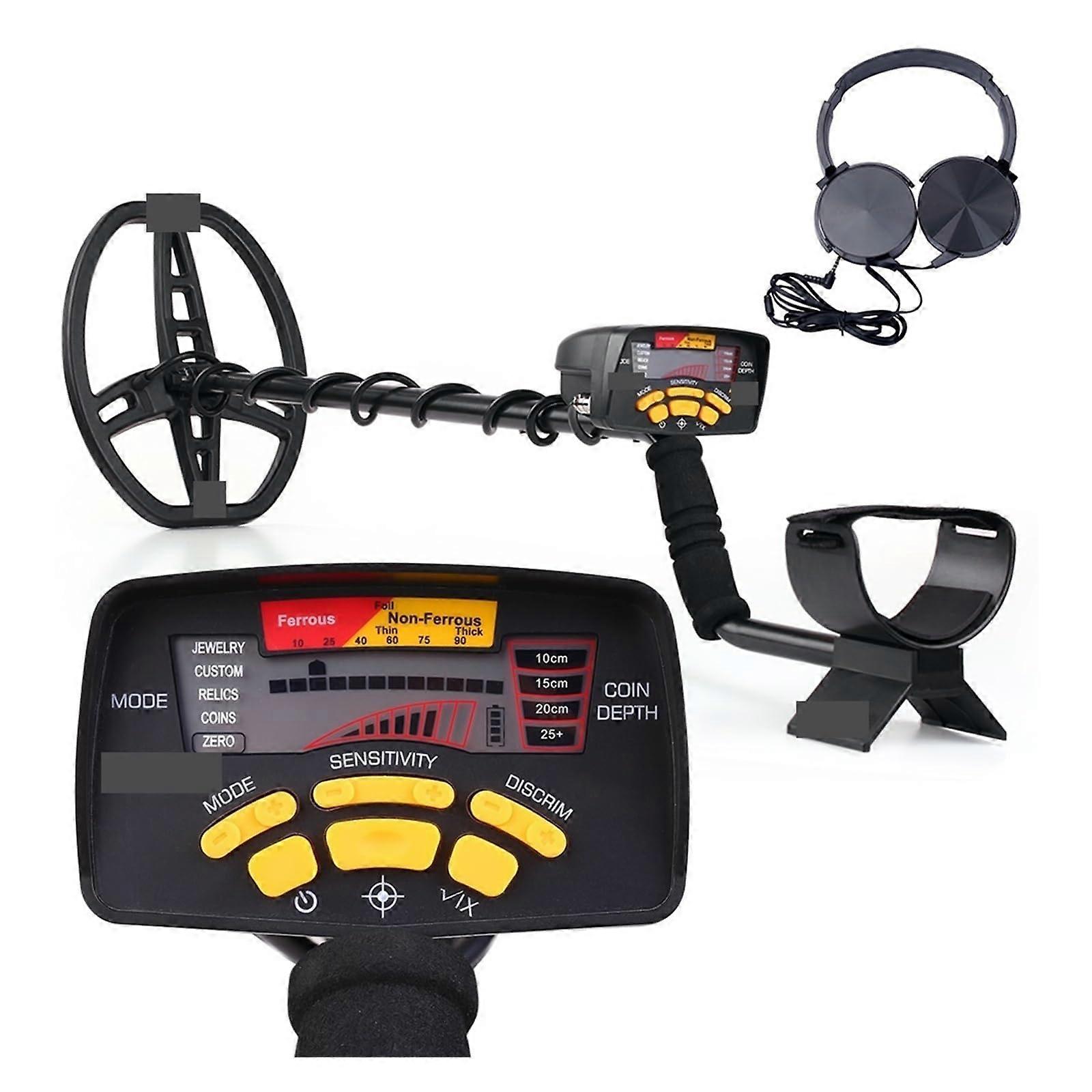 Sensitivity Underground Metal Detector, LCD Display, DualScale Target ID, Five Modes, Iron Resolution