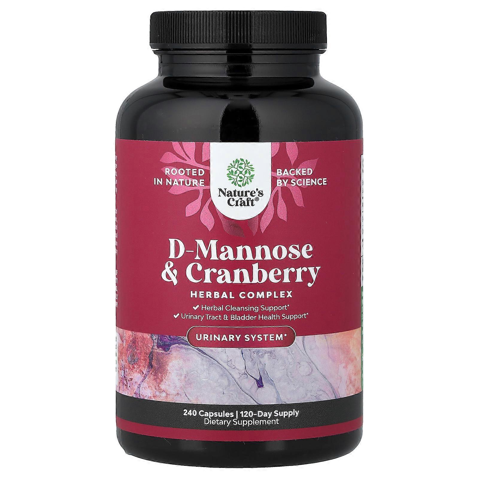 Nature's Craft, D-Mannose & Cranberry, 240 Capsules