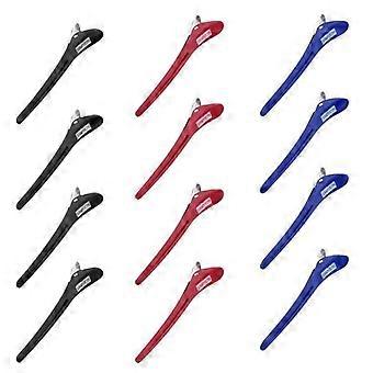 7x 12x Sturdy Salon Hairdressing Cut Clips Duckbill Curling Clamps Accessories