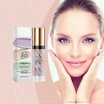 Jaysuing three-color protective isolation cream, concealer isolation cream, skin care, moisturizing, covering blemishes, smoothing and long-lasting ma