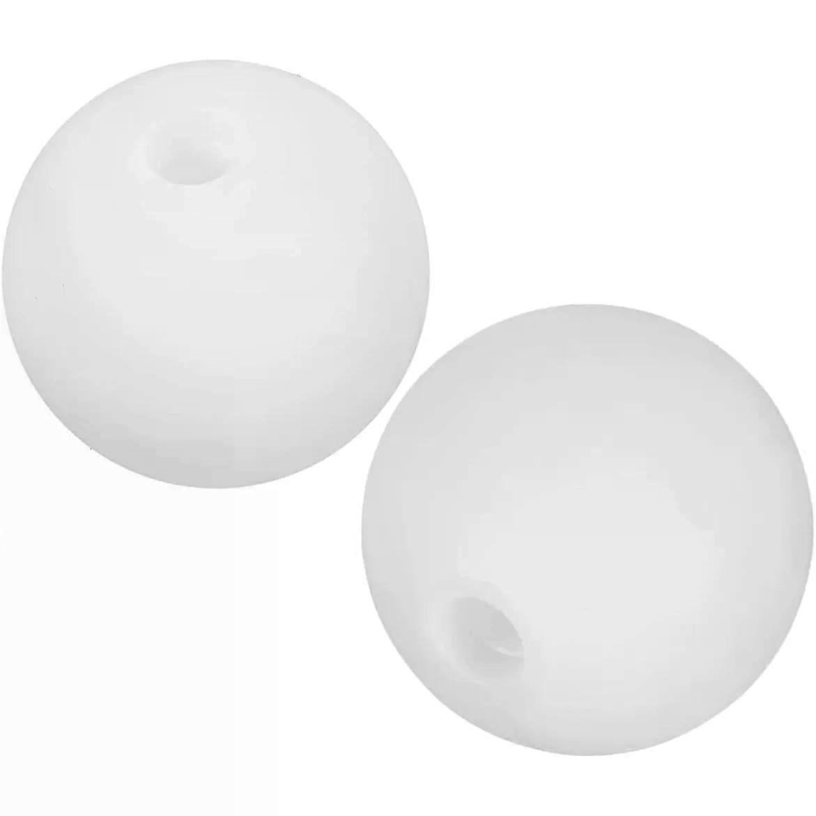 Round Globe Lamp Shade with Single Hole 2pcs White