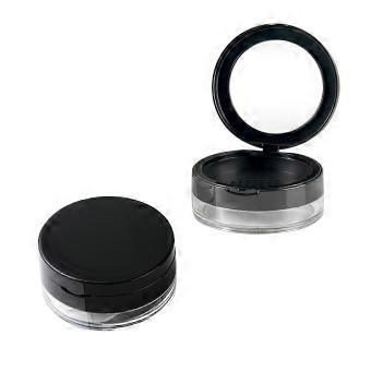Loose Powder Case with Mirror Cosmetic Dispensing Container for Storage 3Pcs
