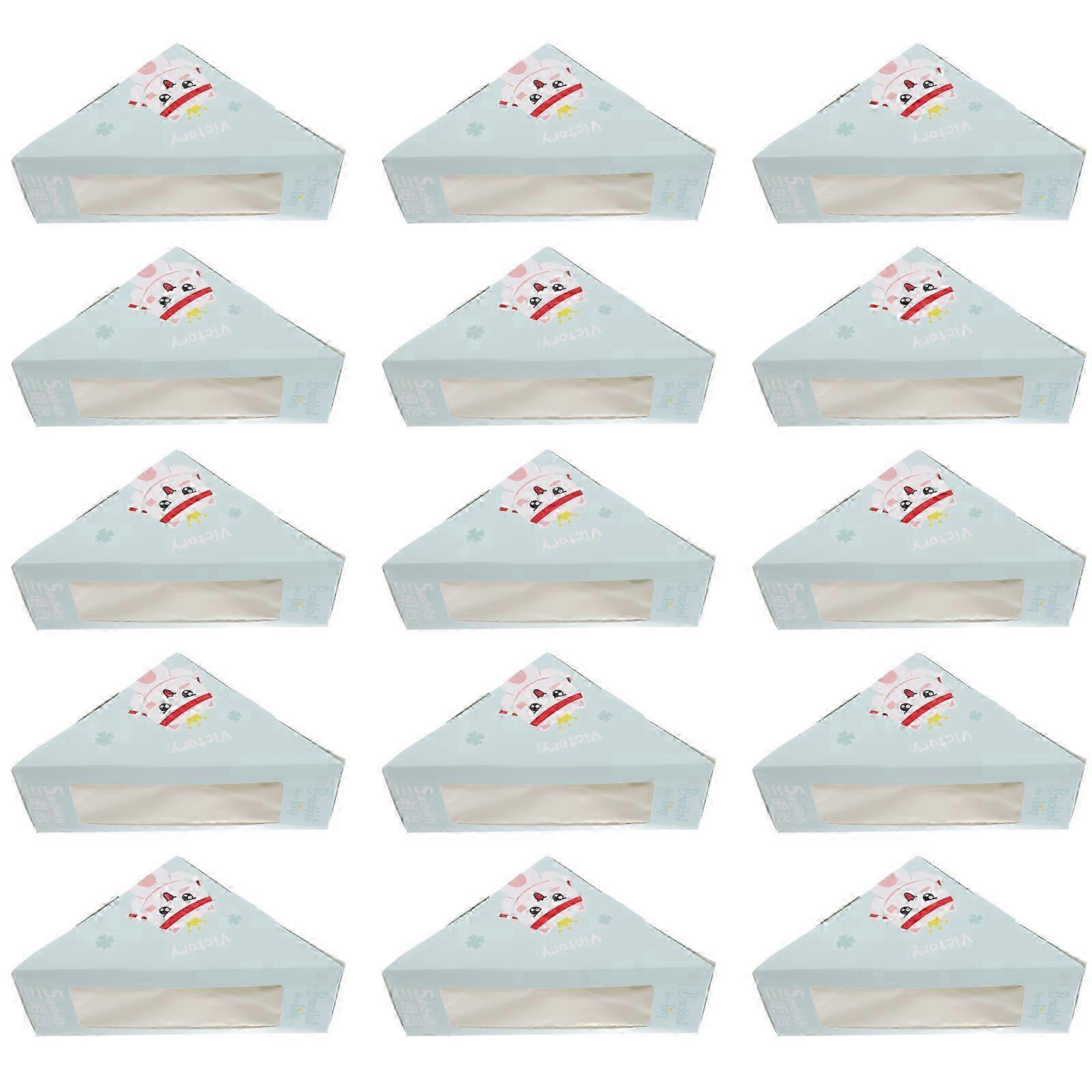 Sandwich Packaging Box Triangular Sandwich Boxes compatible with Storage 100Pcs White Paper