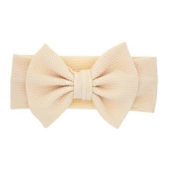 Childrens Elastic Bowknot Rabbit Ears Solid Color Hair Band Newborn Hair Band-lsy