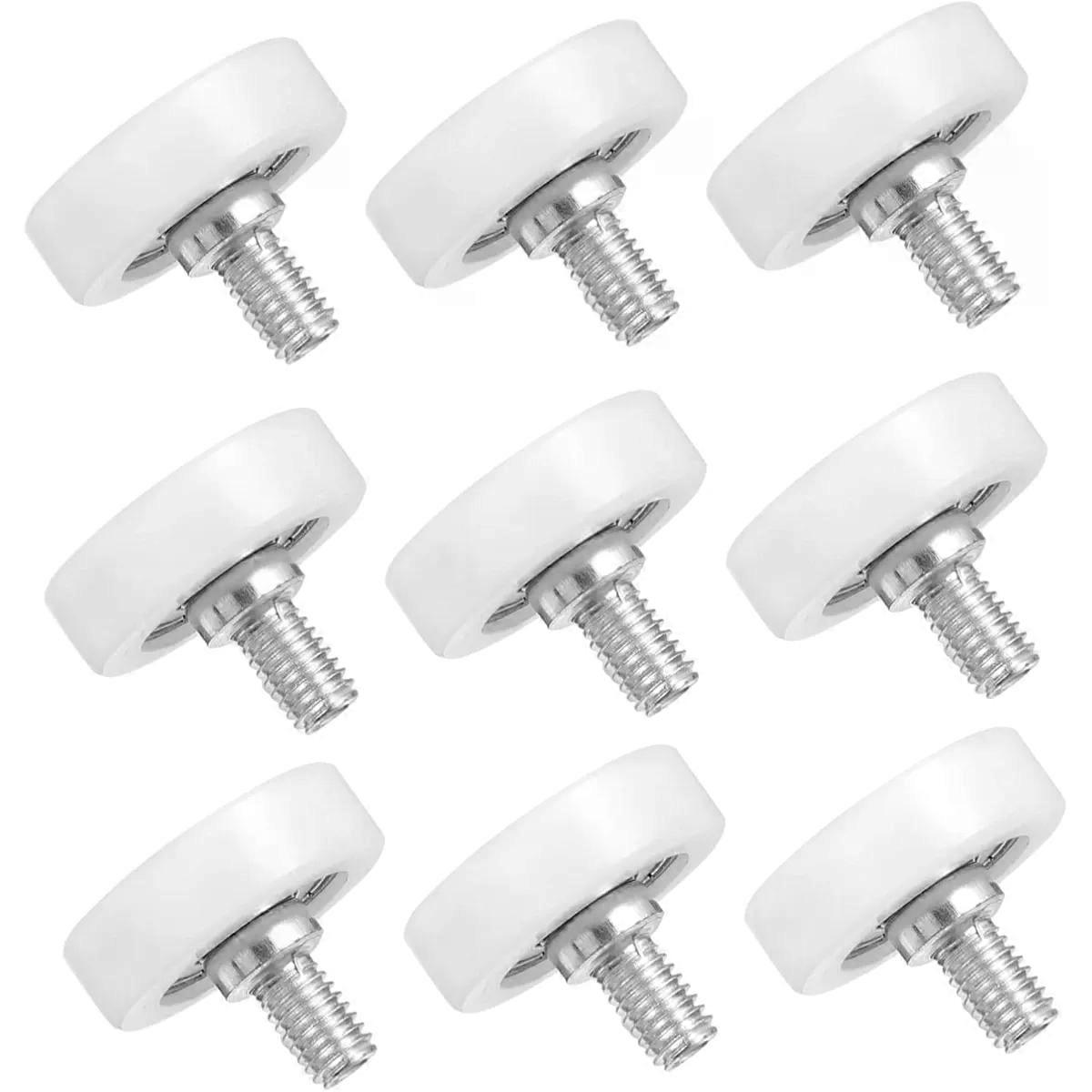 10 Pack White Round Plastic Roller Wheels for Vending Machines