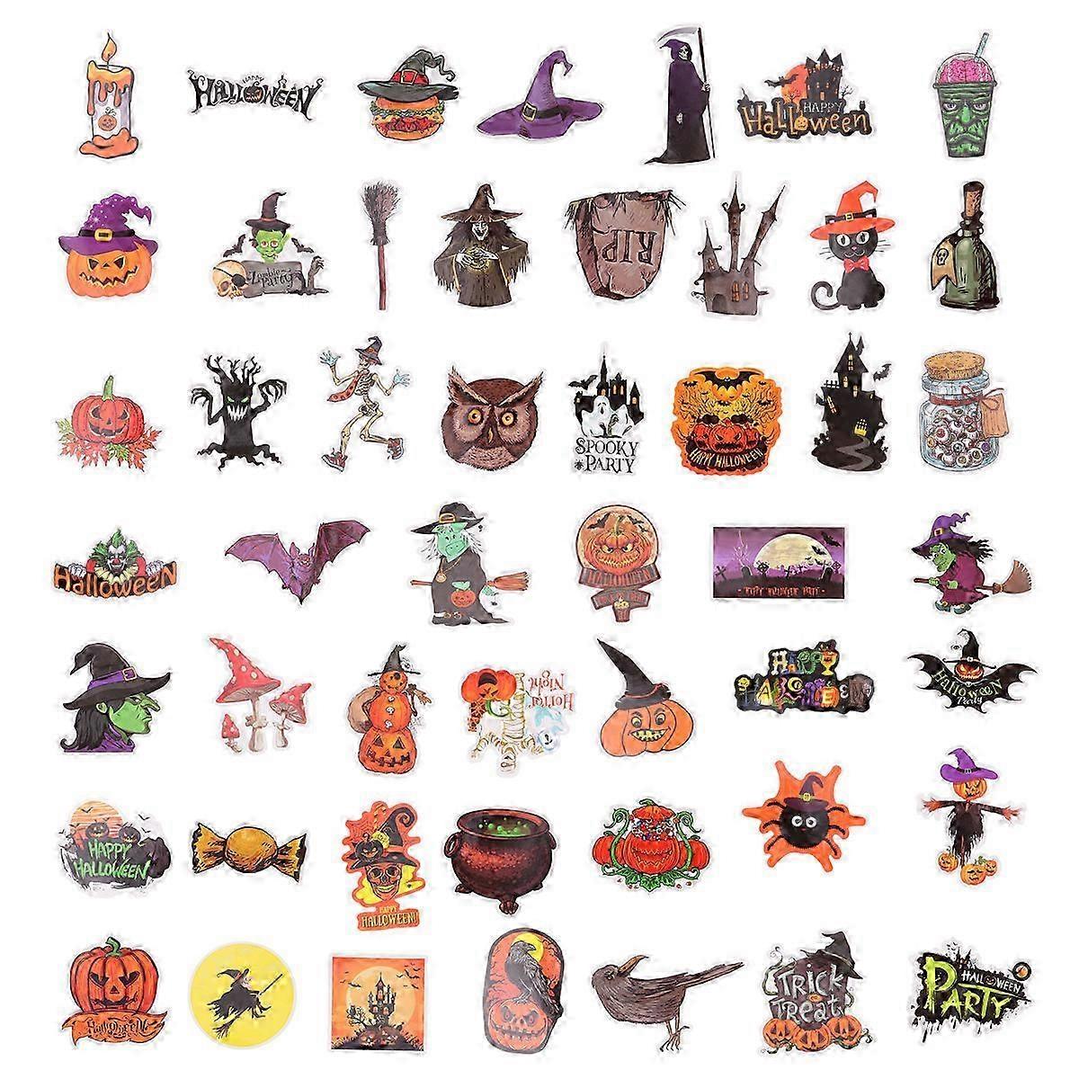 Assorted Halloween Stickers 50Pcs