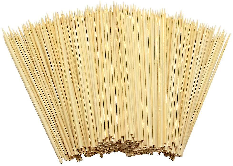 400 Wooden Bamboo Skewers Sticks For Bbq Fruit Chocolate Fondue Fountain 15cm