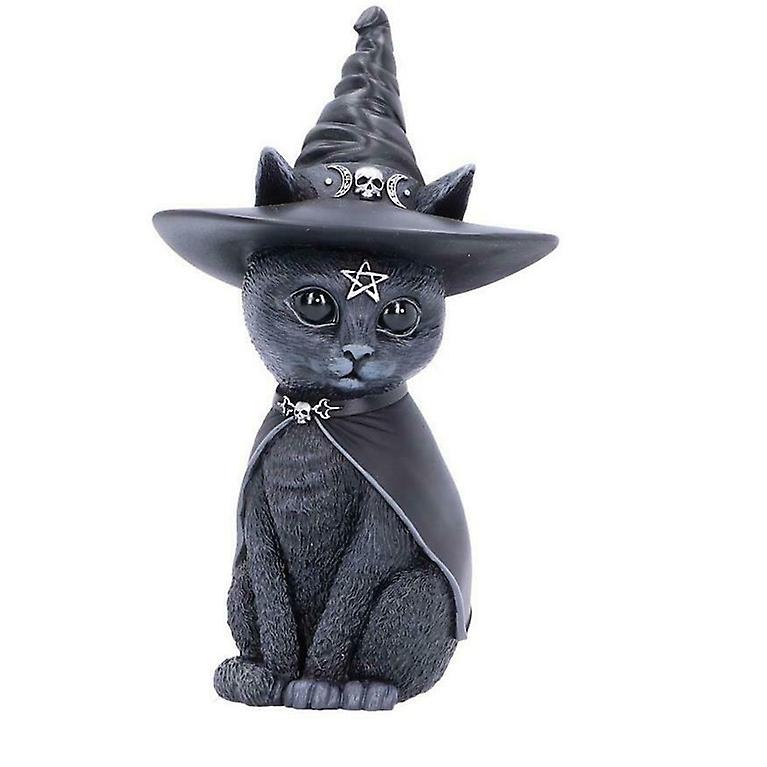 Statue And Other Decorative Objectoccult Cat Figurine Guazhun Witch Hat Black 10.5cm