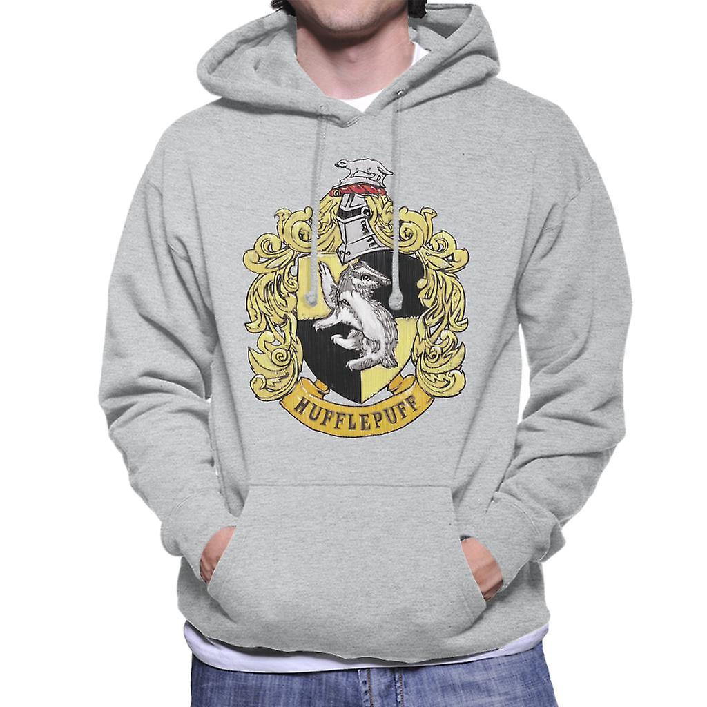 Harry Potter Hufflepuff House Crest Moletom Masculino com Capuz