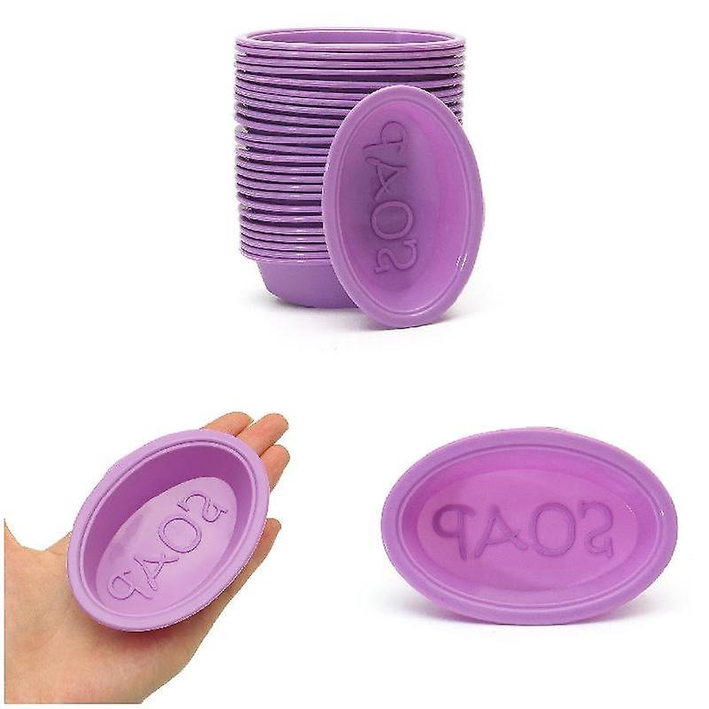 25Pcs/Set Silicone Oval Soap Molds Baking Mold Cupcake Liners Handmade Mould