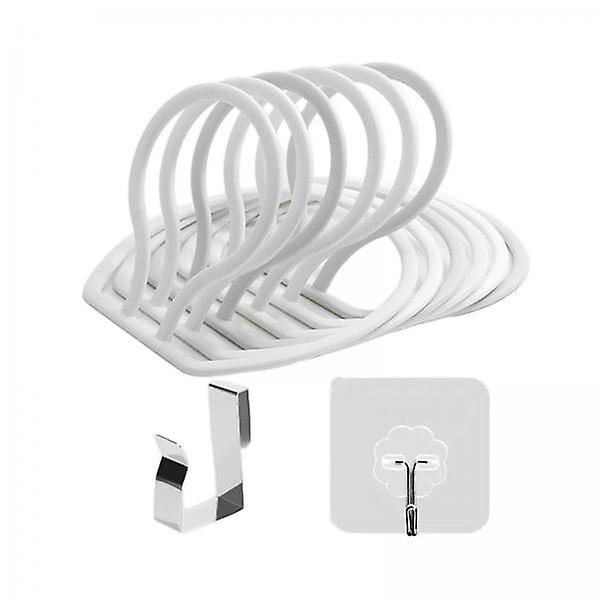 12x Rings Hat Racks Modular Adjustable for Back Door Baseball Closet white