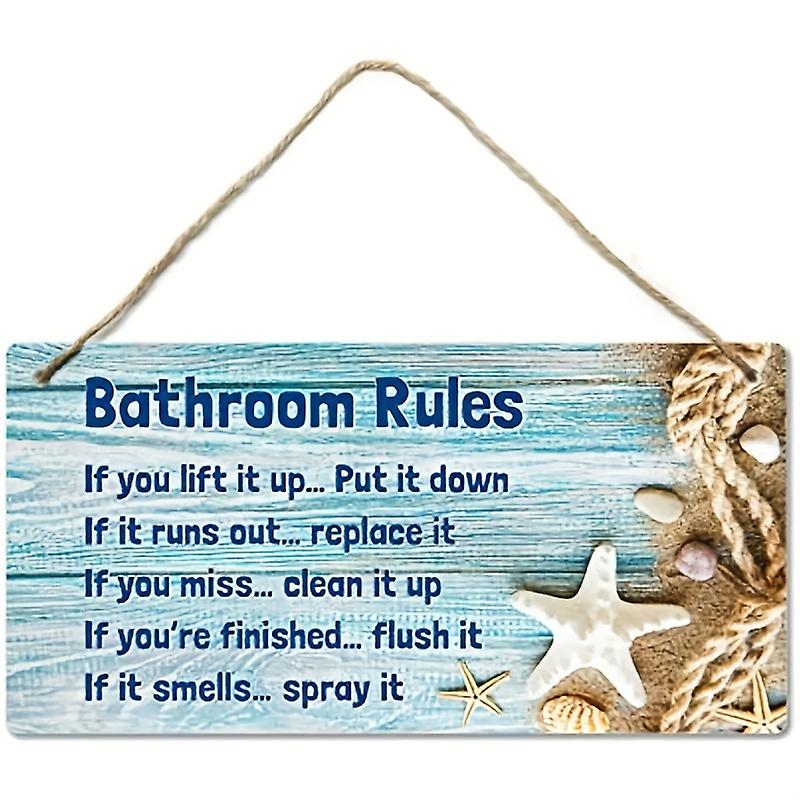 1pc Waterproof And Moisture-proof Composite Plate Beach Bathroom Decoration - Perfect For Hanging Signs Shell Bathroom Decoration And Holiday Party