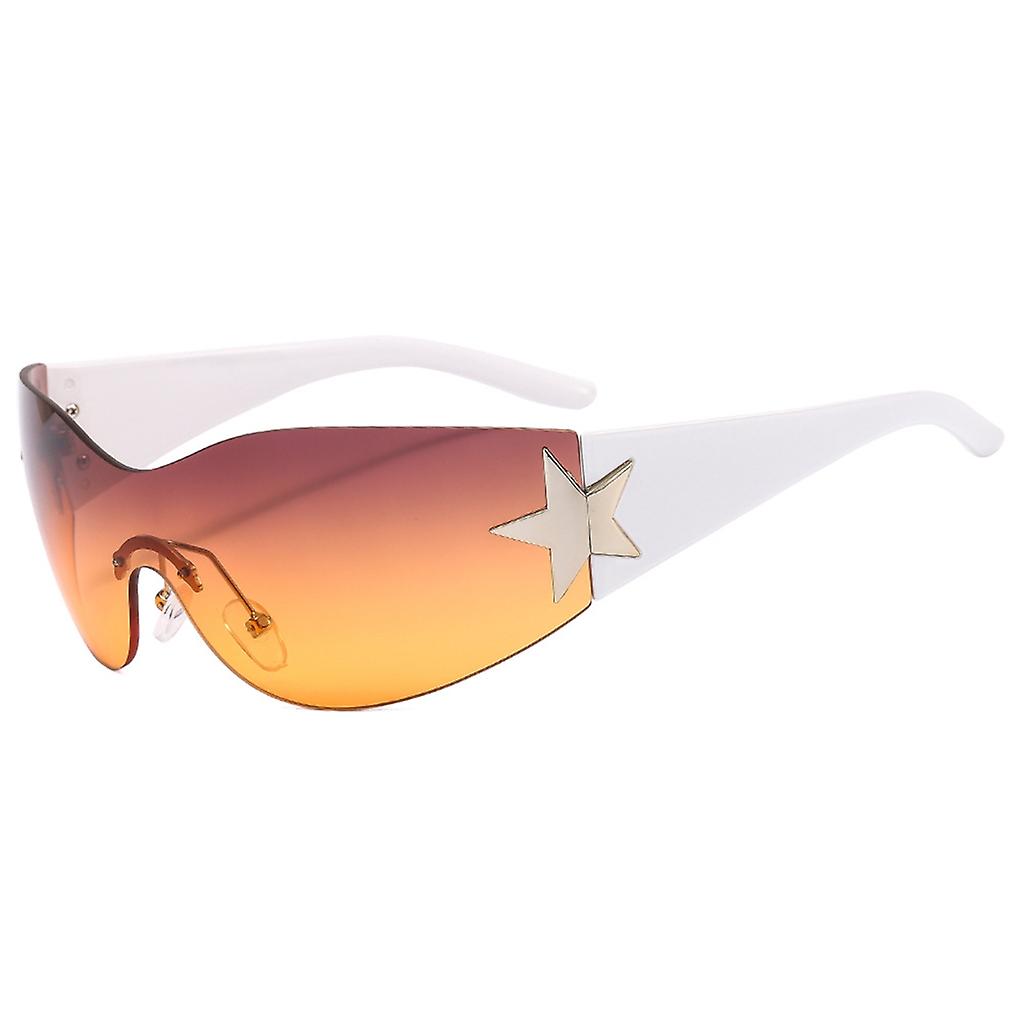 Star Sunglasses One Piece Big Shades Travel Vacation Driving Protection Lens