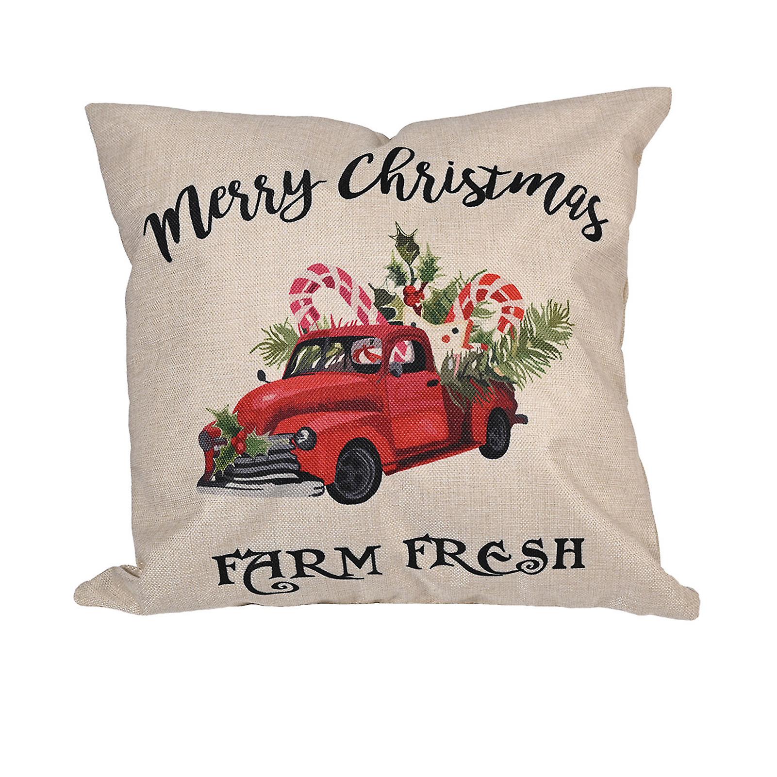 Xmas Christmas Decorative Pillow Cover Skin Friendly Pillow Covers For Holiday Home Car Sofa Bed Couch
