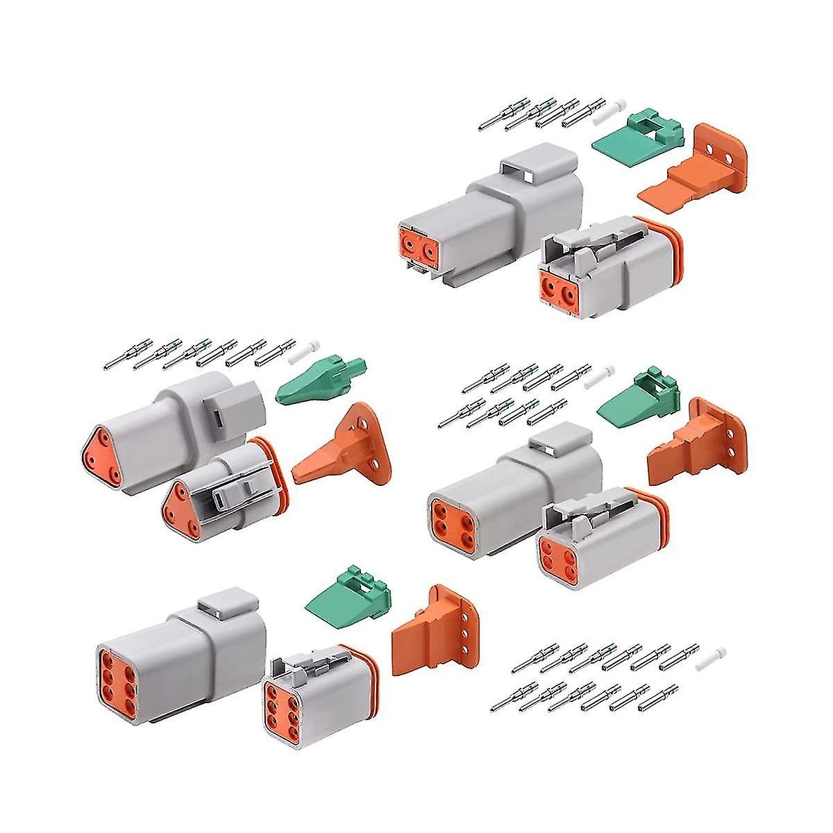 Conector DT, 2 3 4 6 Pin Deutsch Connector Kit, eléctrico automotriz impermeable con conta estampado