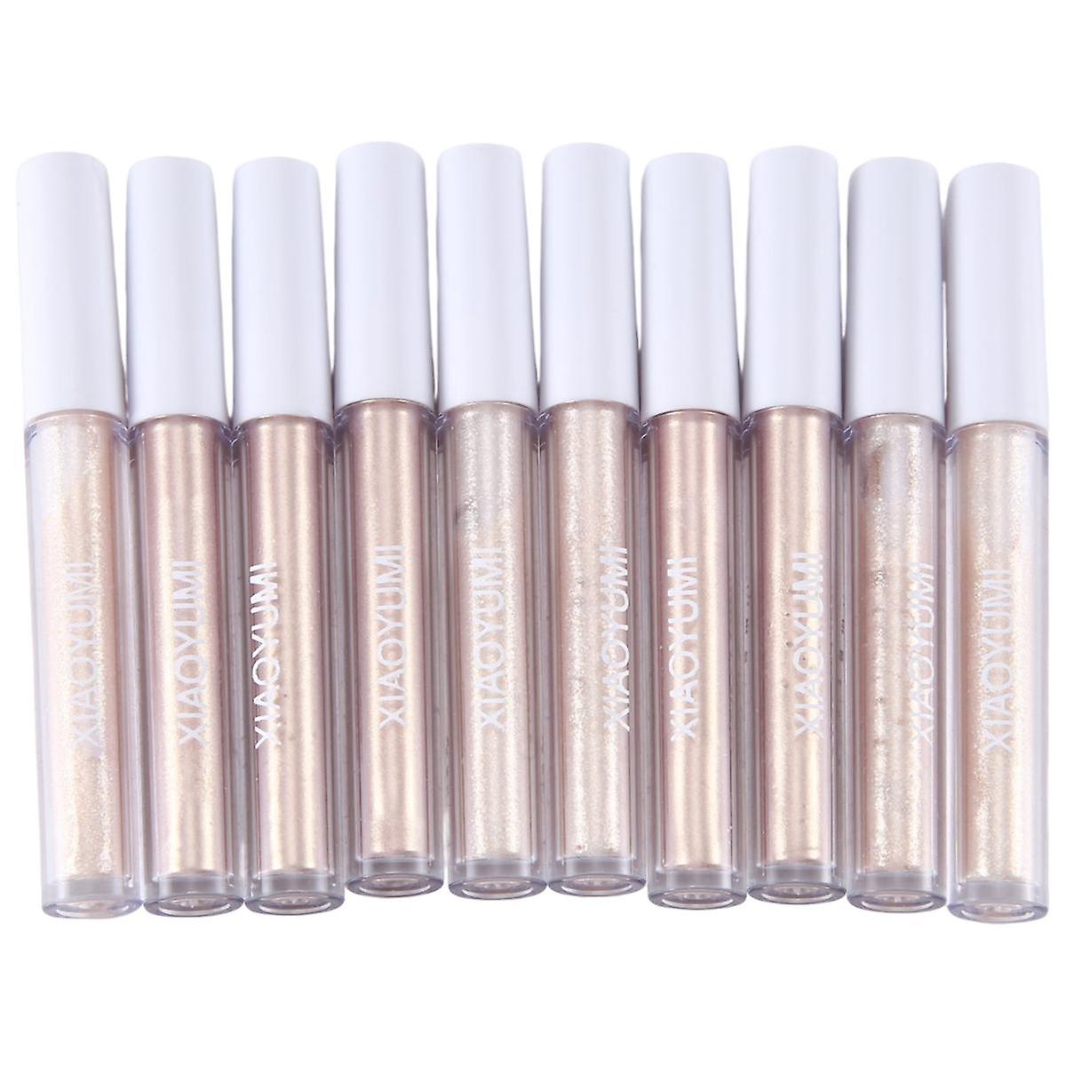10Pcs Liquid Eyeshadow Long Lasting Sequin Glitter Diamond Glitter Pigment Eyeshadow Makeup Tools