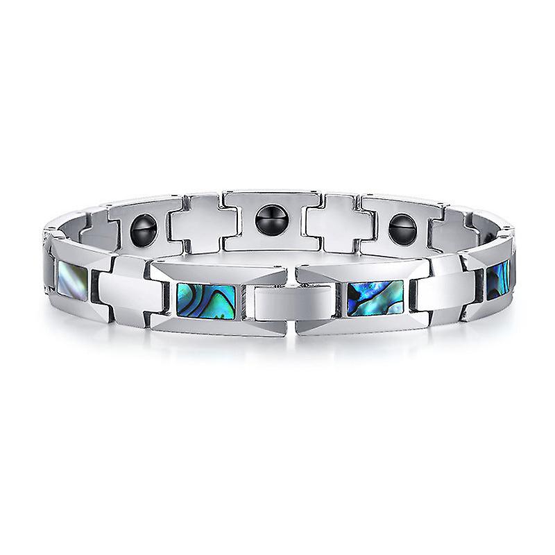 Tungsten Steel Black Gallstone Shell Bracelet