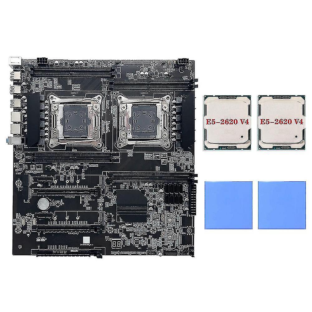 X99 Dual-Socket Motherboard + 2xe5-2620 V4 CPU + 2xWärmeleitpad LGA2011-3 8xddr4 Ecc Ram Steckplatz Pcie X16 S