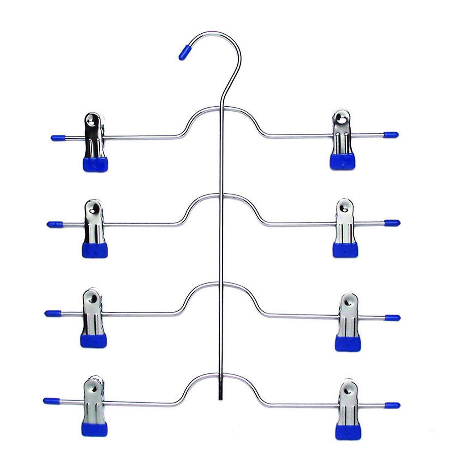 Pants Hanger Good Multi-layered Simple Installation 4 Tier Wardrobe Clothes Organizer Pants Hanger