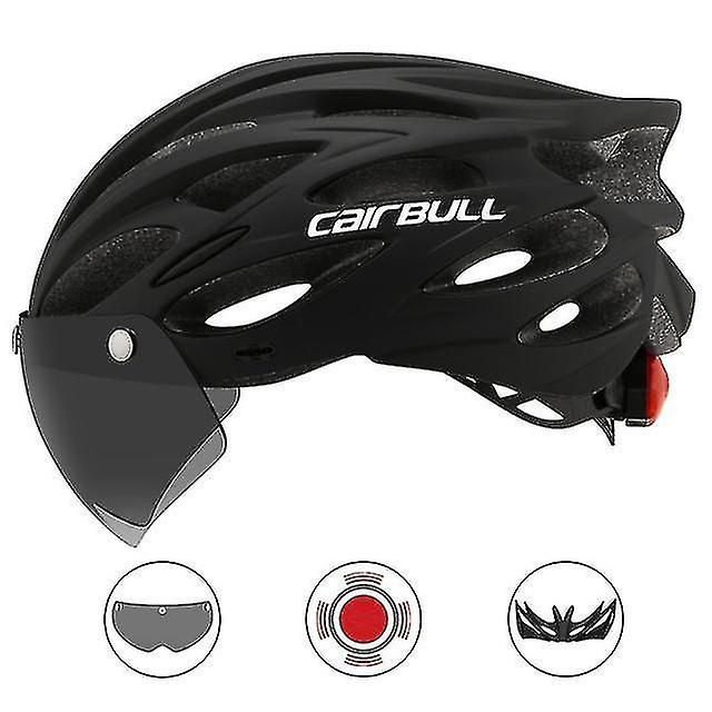 Bicycle Helmets Ultralight Cycling Safety Helmet Outdoor Motorcycle Bicycle Taillight Helmet Removable Lens Visor