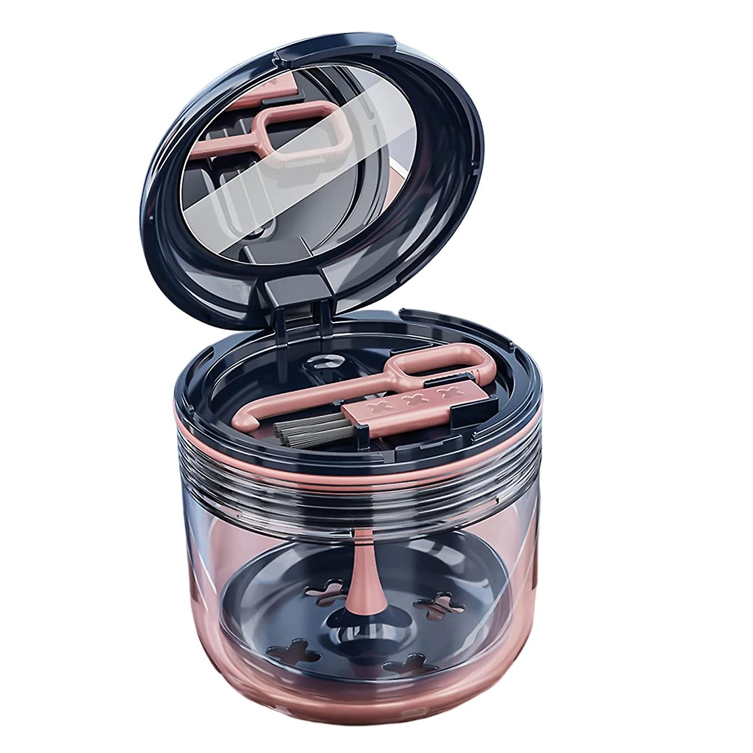 Denture Storage Box Good Sealing Leak-proof Multiple Accessories No-Leak Double Layer Denture Bath B