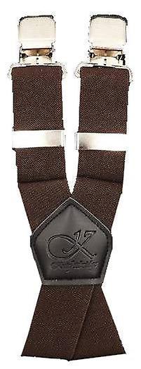 Knightsbridge Neckwear XL Plain Clip Style Braces - Brown