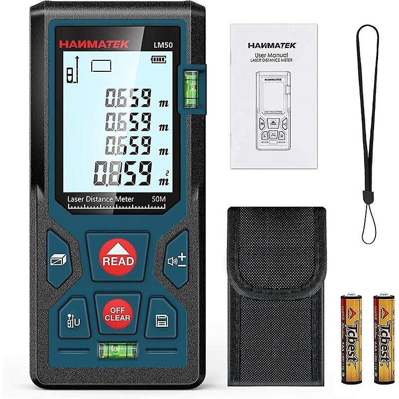 Digital Laser Distance Meter, LM50 50m Theorem with LCD Backlight, IP54(50m)