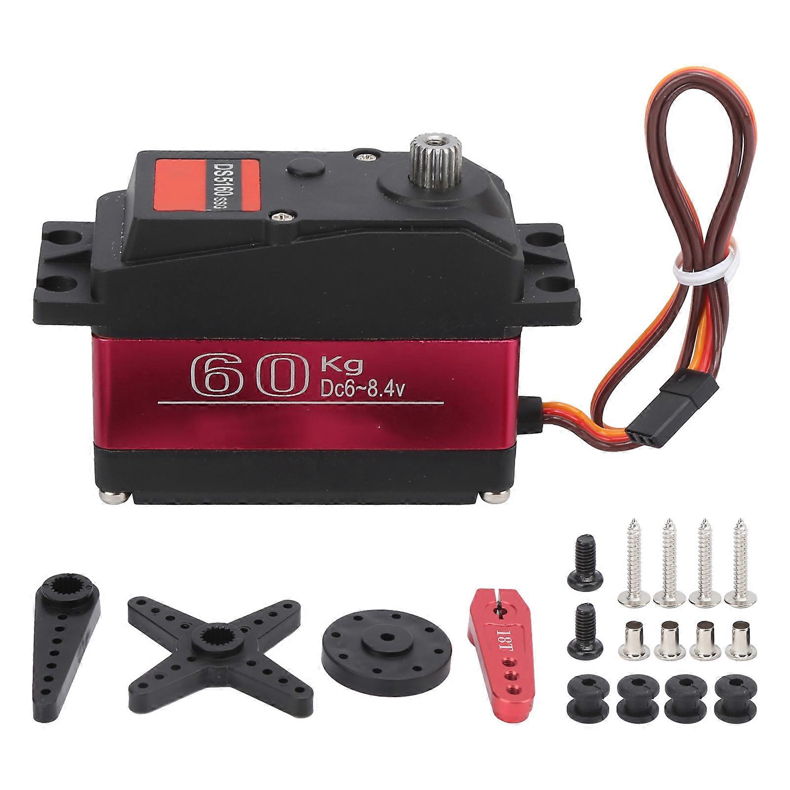 60KG Digital Servo High Torque Stainless Steel Gear High Speed RC Car Ship Robot Servo Motor
